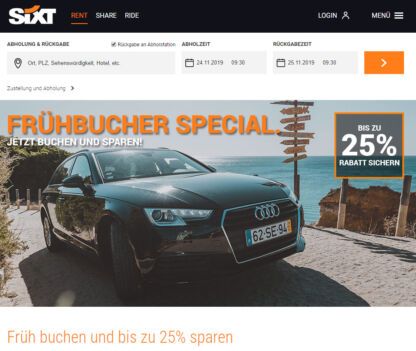 SIXT Frühbucher-Special